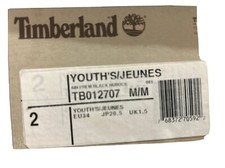 Kids Timberland Black Leather Waterproof Boots Boys boots Girls boots Size 2