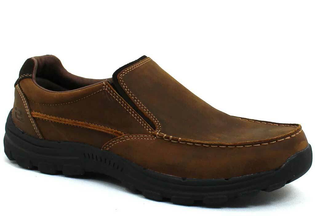 Skechers Men\u0026s Relaxed Fit Braver Rayland Slip On, Brown