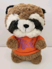 11" VINTAGE SHIRT TALES RICK RACCOON HASBRO STUFFED ANIMAL PLUSH Vintage 80s