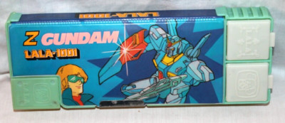 NEW VINTAGE LALA 1001 Z GUNDAM MAGNETIC SCHOOL  PENCIL CASE MADE IN KOREA
