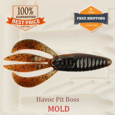 🔥 Berkley Havoc Pit Boss Bait Mold Craw Soft Plastic Lure DIY 75-100 mm  - Main Image