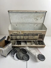 VINTAGE CAMEL "CHEMBOND" TIRE PATCH REPAIR GAS SERVICE STATION CABINET CASE