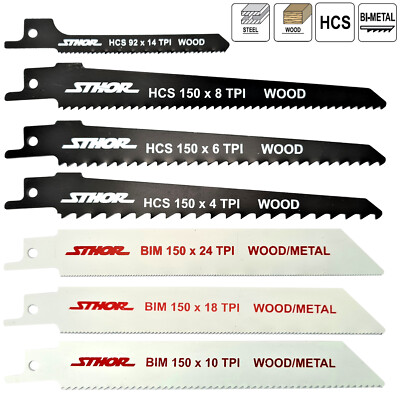 Säbelsägeblätter Säbelsägeblatt Sägeblatt 7tlg Set HCS Bi-Metall Metall PVC Holz