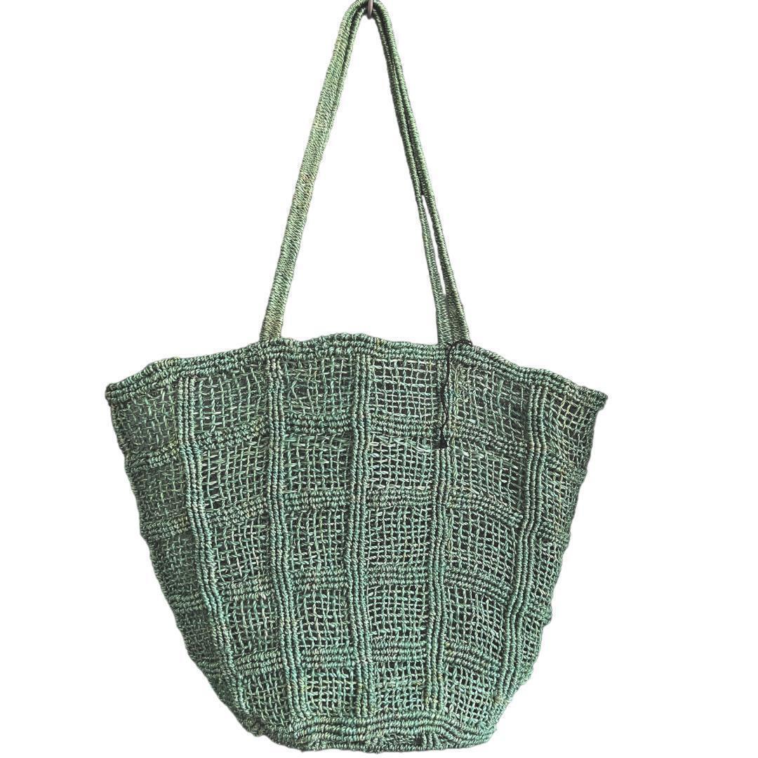 Beautiful People Abaca Knitting Tote Bag Green | eBay