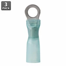 Ancor 311303 16-14 AWG #10 Heat Shrink Ring Terminals - 3 Pack