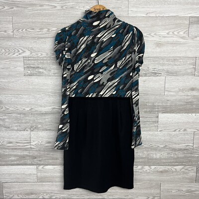 Anthro ARYEH Abstrac Print Long Sleeve Dress Blue Black Scrunch Sleeve S NWT | eBay Anthro ARYEH Abstrac Print Long Sleeve Dress Blue Black Scrunch Sleeve S NWT | eBay
