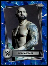 2025 Topps Chrome Sapphire WWE Shawn Spears NXT Refractor #30