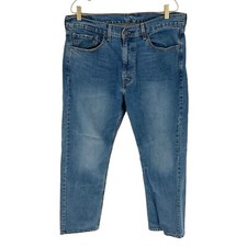 Levis 505 Jeans Mens 36 x 32 Blue Regular Fit Straight Medium Wash Denim