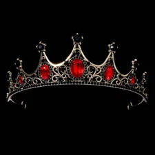 Baroque Crown Women Metal Princess Crown Bride Tiara Birthday Party Costume