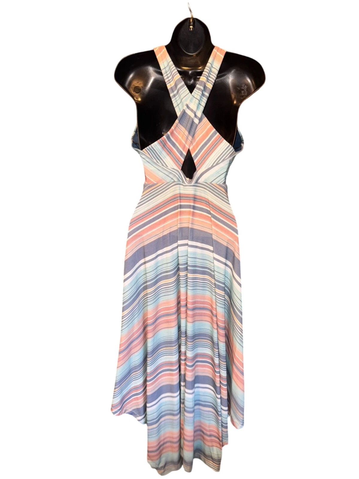 prana sleeveless striped crisscross back 