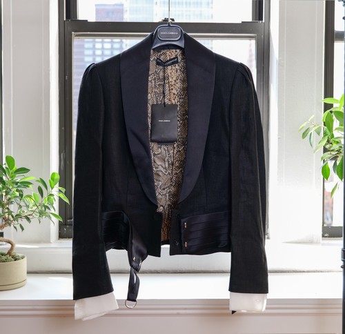 Dolce & Gabbana Runway Black Vintage Tuxedo Blazer Jacket (S/S 2005, IT40) - Picture 2 of 7