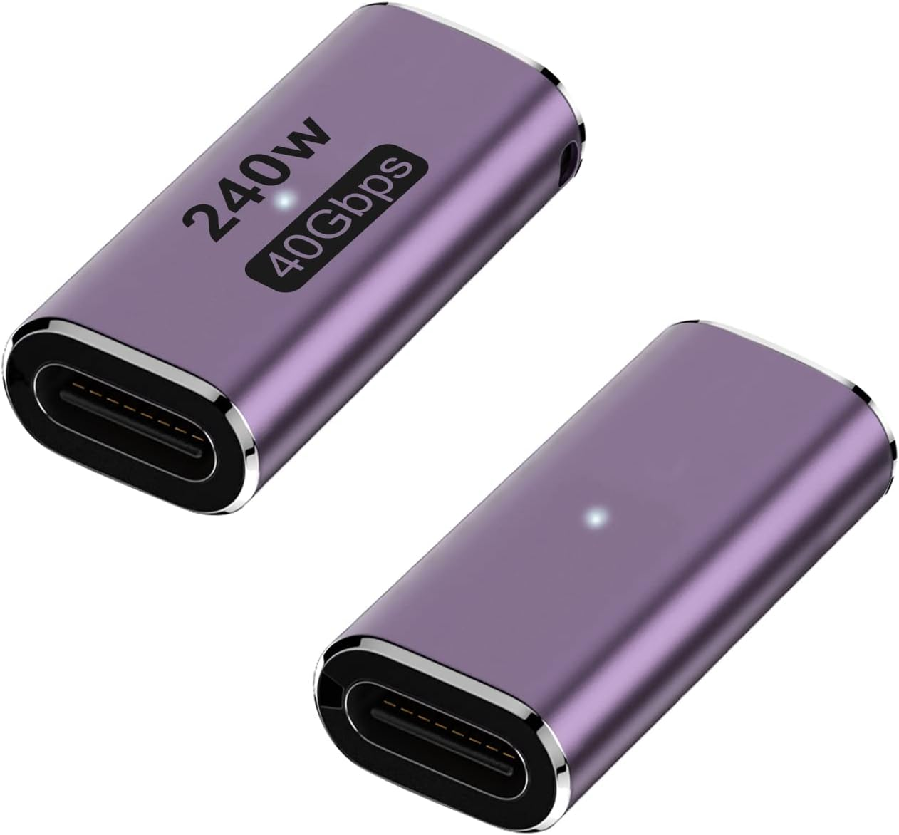240W USB C Female to Female 40Gbps Coupler Adapter 2 Pack