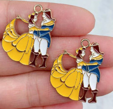 Lot cartoon princess Enamel Charms Jewelry Making diy Pendants Earrings Y83