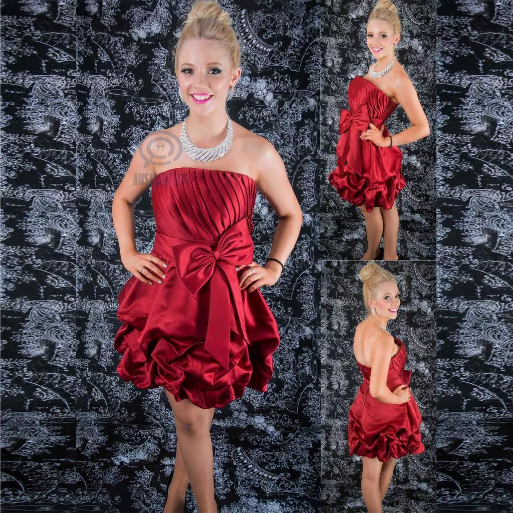 Red formal store mini dress