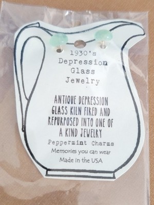 Antique Depression Glass Kiln Fired Repurposed Into Jewelry(3350HJT) Memories