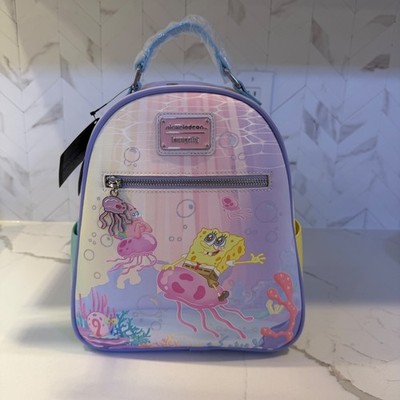 Loungefly Nickelodeon SpongeBob Squarepants Jellyfishing Mini Backpack NWT