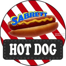 Hot Dog DECAL snack Concession Food Truck Sticker sc choose size 