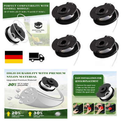 Ersatzfadenspule 4 Stück Einhell GE-CT 18 28 Li Nylon Ras