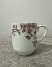 Charles Field Haviland Limoges Pink Floral Antique Demitasse Cup