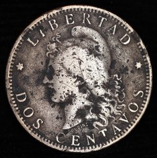 Pièce De Monnaie De 2 Centavos 1889, Argentine