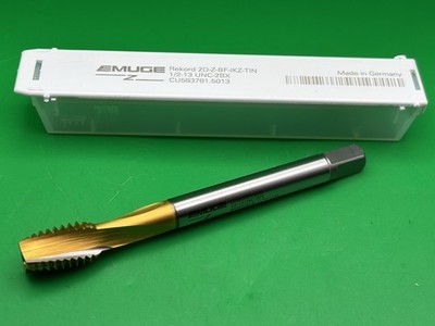 Emuge 1/2-13 UNC 2BX HSS Tap 3 FL Tin Coated CU583701.5013 Rekord 2D-Z-BF IKZ