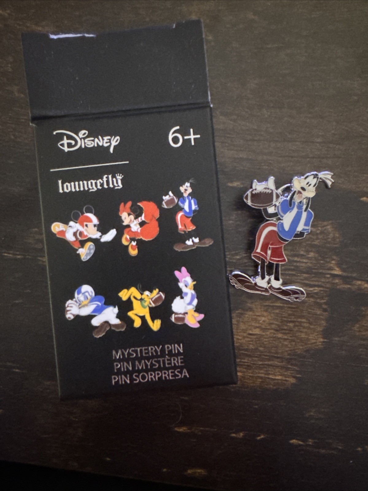 Loungefly Disney Mickey & Friends Football Mystery Box Enamel Pin - GOOFY
