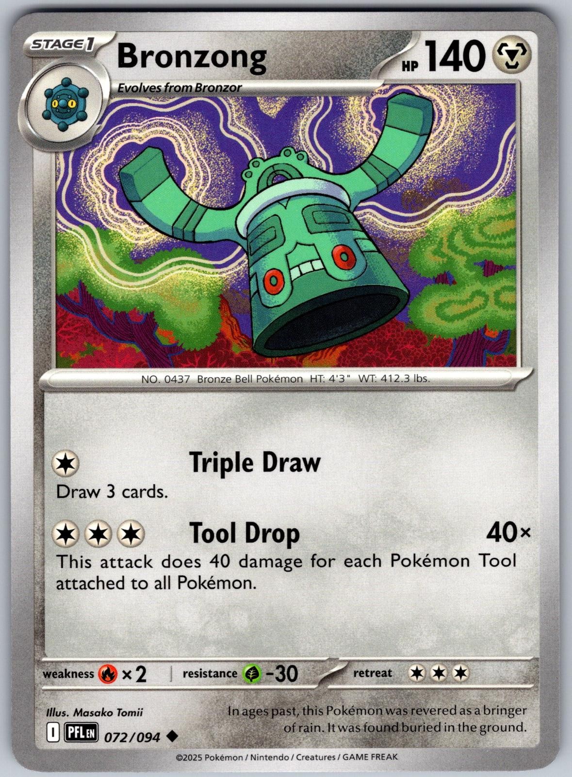 Bronzong 072/094 Uncommon Phantasmal Flames Pokemon Near Mint