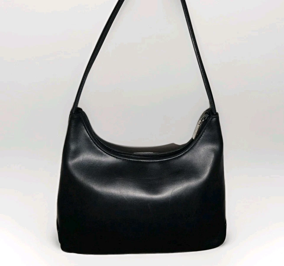 Bolso de Hombro Nine West Negro Cartera Cuero Vegano Cierre con Cremallera Superior, Bolsillo Interior Foto 4 de 4