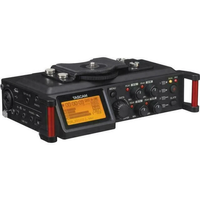 TASCAM DR-70D DSLR Linear PCM Recorder/Mixer mit integriertem 4-Spur Stereo - Bild 3 von 3