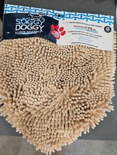 Soggy Doggy Super Shammy Absorbent Dog Towel, Beige, 31X14 Hand-Pocket Design;
