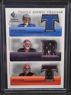 2007 SP Rookie Threads Triple Jersey Stanton/Edwards/Quinn #TRT-QSE