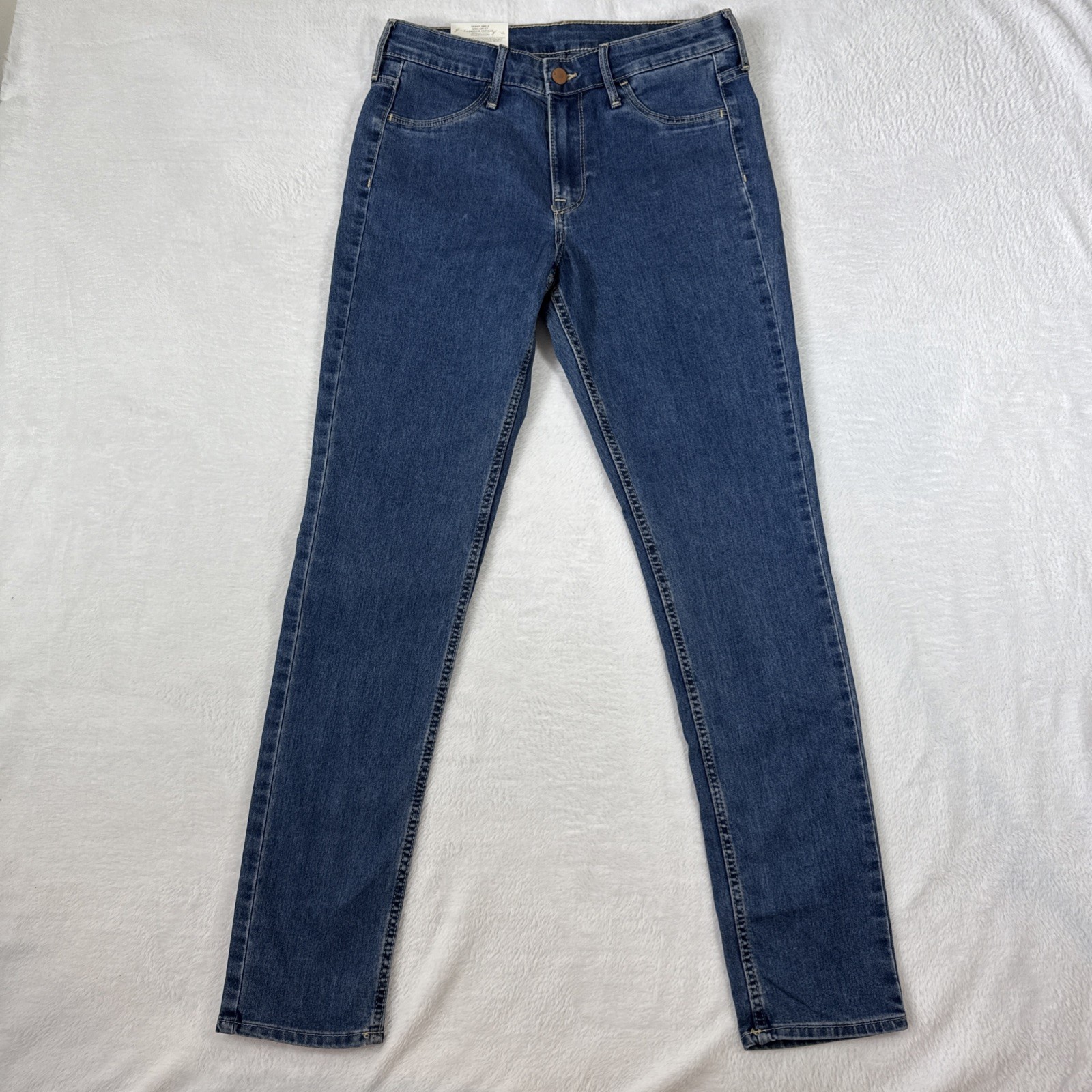 H&M Womens Jean Skinny Ankle Regular Waist Denim Medium Wash Stretch Size 28 NEW