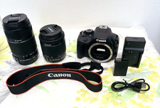 Canon EOS Kiss X7 / 18.0 MP DSLR EF-S 18-55 55-250 Lenses From Japan