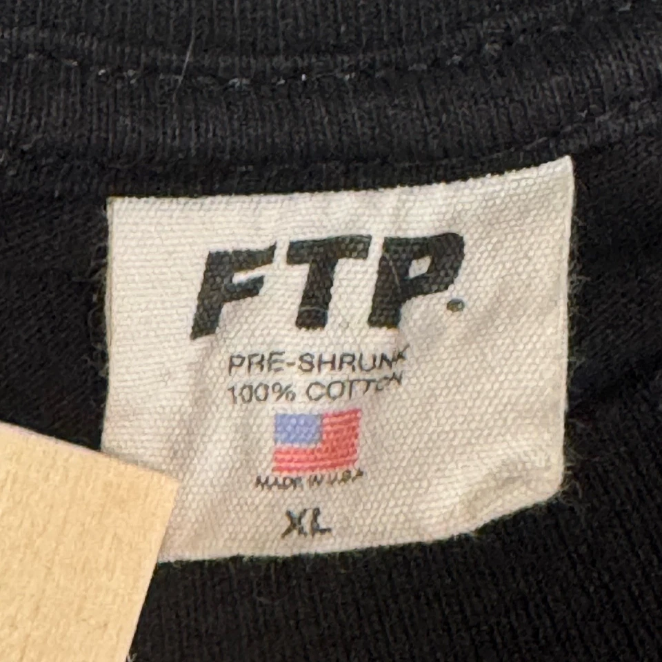 FTP × Thrasher Tee – Black – XL – “THRASHER / FUCKTHEPOPULATION” front + FTP - Image 4 of 4