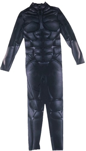 Candy Catz Men’s S/M Black Muscle Bodysuit - Shiny Muscle Suit Costume Small/Med