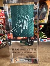 Sebastian Vettel Aston Martin 2021 Race Used Bodywork in acrylic block
