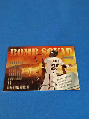 BARRY BONDS ALBERT BELLE -  1994 DONRUSS - BOMB SQUAD INSERT CARD #3