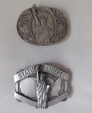 2x Statue of Liberty 100 Year Anniversary Belt Buckle Lot 1886-1986