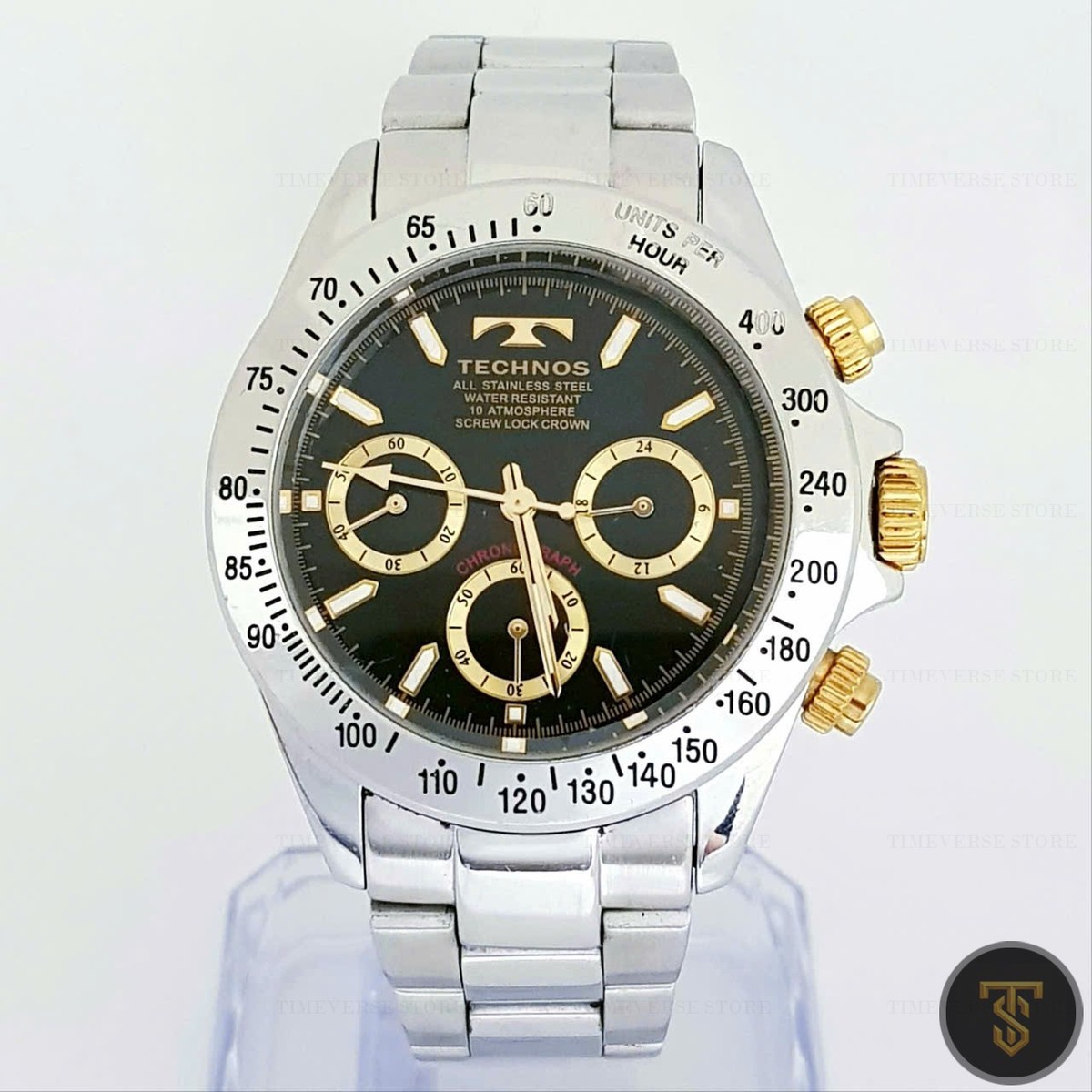 Technos TECHNOS TSM401 Watch Quartz Black Dial Logo Chronograph