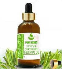 Pure Herbs Citronella Ceylon 100% Pure Cymbopogon Nardus Essential Oil