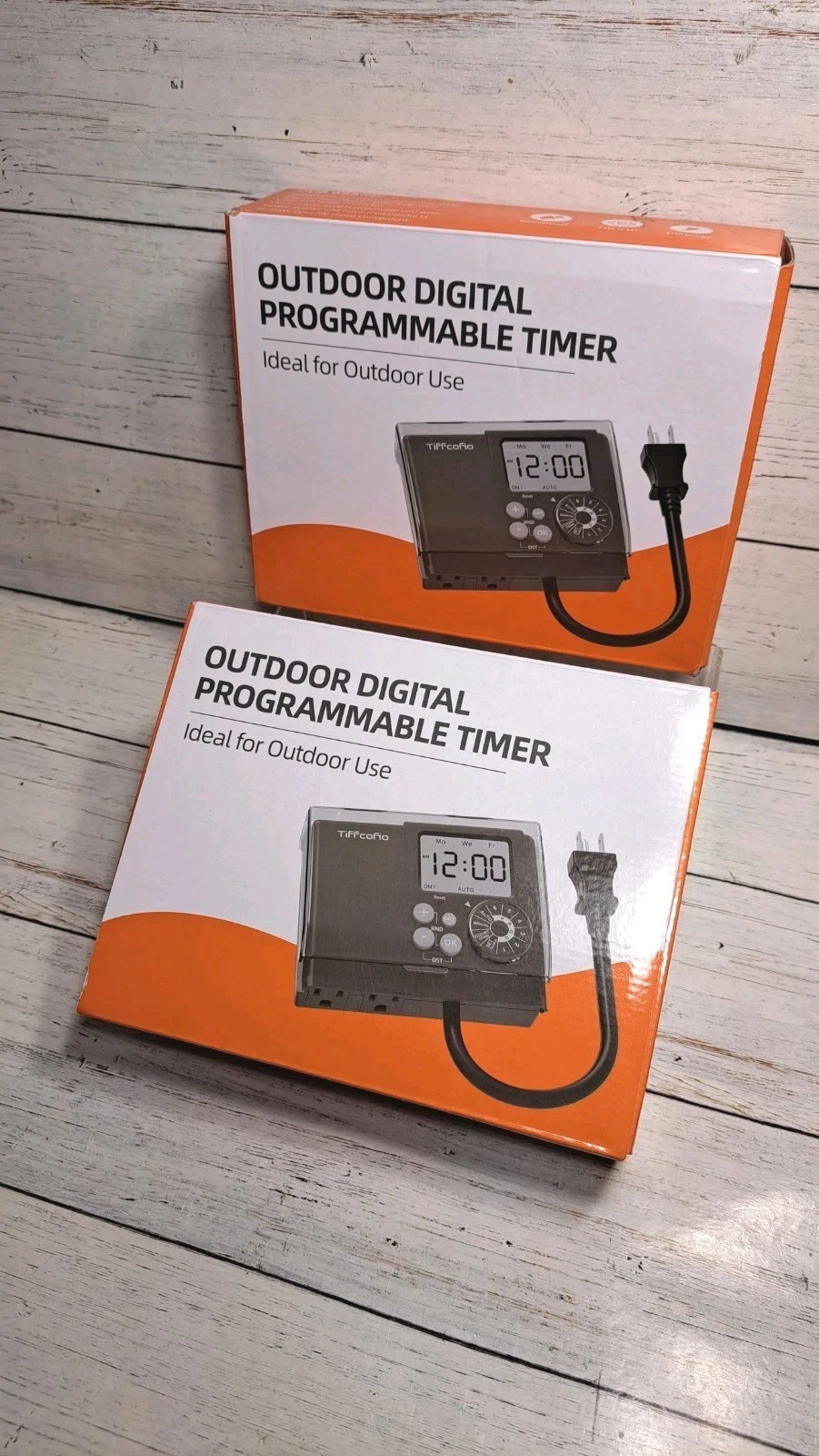 Digital Outdoor Timer Waterproof Dial 6 Programmable Setting Timer Outdoor 2 Pac