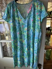 Lilly Pulitzer 2XL Cotton T-Shirt Dress Flora...