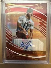 2025 Panini Absolute Will Johnson Rookie Auto Red /100