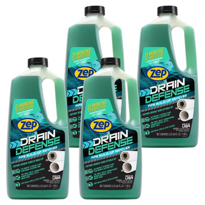 #ad Zep Drain Defense Pipe Build Up Remover 64 oz Case of 4 ZLDC64 $39.99