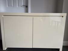 Cream High Gloss Sideboard / Console with 2 Doors