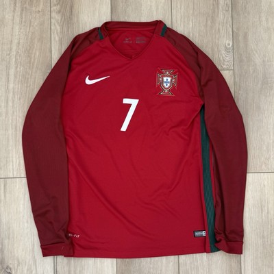 2016 ポルトガル代表 RONALDO 7 長袖 シャツ Portugal 2015-2016 Cristiano Ronaldo #7 Retro Soccer Jersey Home