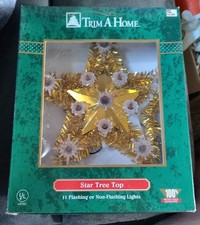 Vintage Trim A Home 11 Flashing Or Non Flashing Light Star Christmas Tree Topper