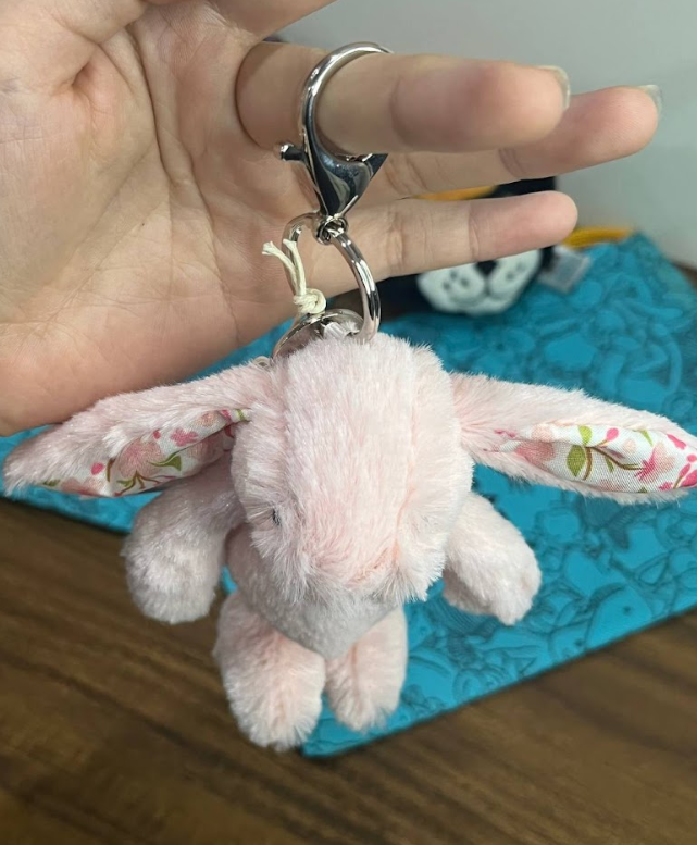 Jellycat Blossom Blush Bunny Plush Keychain Bag Charm Novelty
