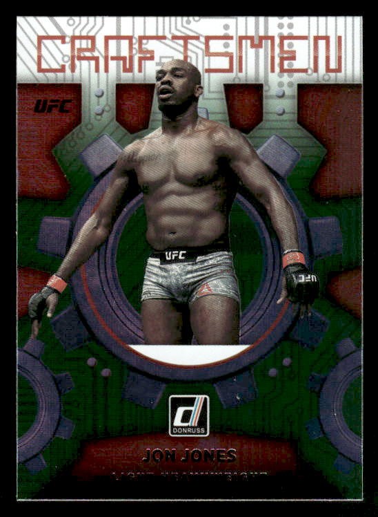 Jon Jones 2022 Donruss UFC Craftsmen Green Flood #15 ESE