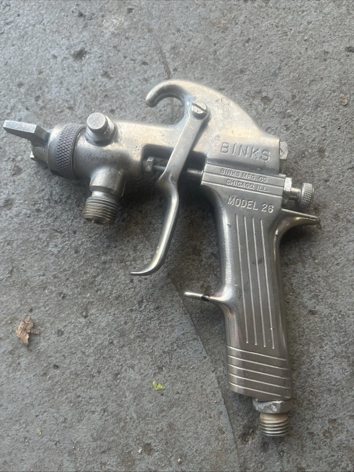 Binks Model 7 Spray Gun(2) And A Binks 2qt Pressure Cup Model 80 And A Bonus Foto 4 de 4